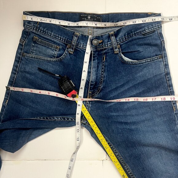ZARA MAN Mid-Rise (Regular) Tapered Leg Blue Denim Jeans Sz 31 - Picture 8 of 8